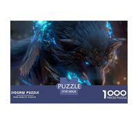 Powerful WolfGargantuan Jigsaw Puzzles for Adults Indomitable Wolf Comprising 1000 Advanced And Ruthlessly Difficult Challenging Puzzle Game Pieces - Forged to Be An Heirloom-Quality Gift Jigsaw Puzzl