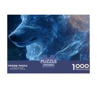 Powerful WolfMagnificent 1000-Piece Jigsaw Puzzles for Adults Indomitable Wolf Boasting Impossible-to-Difficult Level Challenging Puzzle Educational Games for Everyone - These Magnificent Jigsaw Puzzl