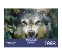 Powerful WolfOverwhelming 1000-Piece Jigsaw Puzzles for Adults Indomitable Wolf A Crusade Through Impossible, Hard, And Difficult Challenging Puzzle Games - The Most Prestigious Gift for Adult And Tee