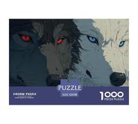 Powerful WolfOverwhelming 1000-Piece Jigsaw Puzzles for Adults Indomitable Wolf A Crusade Through Impossible, Hard, And Difficult Challenging Puzzle Games - The Most Prestigious Gift for Adult And Tee