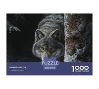 Powerful WolfOverwhelming 1000-Piece Jigsaw Puzzles for Adults Indomitable Wolf A Crusade Through Impossible, Hard, And Difficult Challenging Puzzle Games - The Most Prestigious Gift for Adult And Tee
