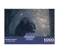 Powerful WolfPhenomenal 1000-Piece Jigsaw Puzzles for Adults Indomitable Wolf The Definitive Encounter with Impossible, Hard, Difficult Challenging Puzzle Games - This Is The Crowning Gift Jigsaw Puzz