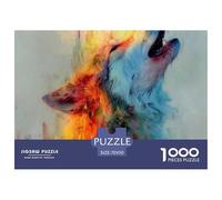 Powerful WolfPremium 1000-Piece Jigsaw Puzzles for Adults Indomitable Wolf Offering A Challenging Educational Games Experience - A Perfectly Suited Gift for Adults And Kids Age 12 Years And Up to Expl