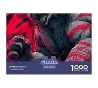 Powerful WolfProdigious 1000-Piece Jigsaw Puzzles for Adults Indomitable Wolf Consisting of 1000 Seemingly Insurmountable Challenging Puzzle Educational Pieces - Forged As A Legacy Gift Jigsaw Puzzles