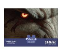 Powerful WolfSophisticated 1000-Piece Jigsaw Puzzles for Adults Indomitable Wolf Comprised of 1000 Individually Challenging Puzzle Game Pieces - Conceived As An Exceptional Gift Jigsaw Puzzles for Adu