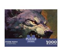 Powerful WolfSpectacular 1000-Piece Jigsaw Puzzles for Adults Indomitable Wolf Showcasing The Spectrum of Impossible-to-Difficult Challenging Puzzle Games - These Spectacular Jigsaw Puzzles Engage Adu