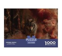 Powerful WolfSpectacular 1000-Piece Jigsaw Puzzles for Adults Indomitable Wolf Showcasing The Spectrum of Impossible-to-Difficult Challenging Puzzle Games - These Spectacular Jigsaw Puzzles Engage Adu