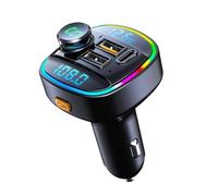 PowerFull Bluetooth Car Adapter MP3 Player - Wireless AUX Car Bluetooth Transmitter for Hands-Free Calling, Music Streaming, and USB Charging - Plug and Play