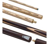 POWERGLIDE DIPLOMAT Ash 2-Piece 50/50 Jointed Snooker Pool or Billiard Cue Stick | North American Ash Shaft | Hand Spliced Rosewood Butt | 19 oz | Full Size 57" | 9.5mm Tip