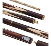 POWERGLIDE DIPLOMAT Ash 3/4 Jointed Snooker Pool or Billiard Cue Stick | North American Ash Shaft | Hand Spliced Rosewood Butt | 19 oz | Full Size 57" | 9.5mm Tip