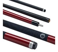 POWERGLIDE Emanate Carbon Pool Cue 13mm Super Straight Taper Red