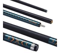POWERGLIDE One 2-Piece Pool Cue Stick | Autograph | Carbon Fibre & Fibreglass | Ultra Smooth Gloss Leather Grip | Full Size 58" | 13 mm Tip