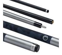 POWERGLIDE One 2-Piece Pool Cue Stick | Emanate | Carbon Fibre & Fibreglass | Ultra Smooth Gloss Matte Grip | Full Size 58" | 13 mm Tip