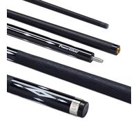 PowerGlide One 2-Piece Pool Cue Stick | Luxe Carbon | Carbon Fibre & Fibreglass | Ultra Smooth Gloss Leather Grip | Full Size 58" | 13 mm Tip