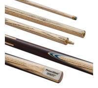 PowerGlide One 2-Piece Snooker or Pool Cue Stick, Catalyst, Ash Wood with Colour Veneers and Matched Grain at Joint, Brass joint, Full Size 57", 9.5 mm Tip