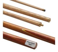 PowerGlide One 2-Piece Snooker or Pool Cue Stick | Target | Ash Wood Shaft with Rosewood Butt and Coloured Veneers | Brass joint | Full Size 57" | 9.5 mm Tip