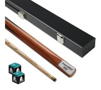 POWERGLIDE One 2-Piece Snooker Pool or Billiard Cue & Case Set | Aero | Ash Wood Cue, Hard Case | Brass joint | Full Size 57" | 9.5mm tip
