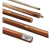 POWERGLIDE One 3/4 Jointed Snooker Cue Stick | Target | Ash Wood Shaft with hardwood butt and coloured veneers | Brass joint | Full Size 57" | 9.5 mm Tip