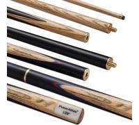 PowerGlide One 3-Piece English Pool Cue Stick | Lion | Ash Wood Shaft with Rosewood Butt and Coloured Veneers | Brass joint | Full Size 55" | 8.5 mm Tip