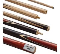 POWERGLIDE One 3-Piece English Pool Cue Stick | Mentor | Ash Wood Shaft with Rosewood Butt and Coloured Veneers | Brass joint | Full Size 57" | 8.5 mm Tip