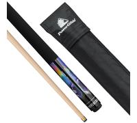 POWERGLIDE Psychedelic Pool Cue Set 2 Piece with Slim Sleeve 10mm Tip | Bold Design. Lightweight Protection. Graphic maple cue with ultra slim cue sleeve