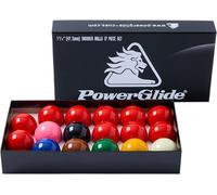 POWERGLIDE Snooker Ball Set 17 Balls 1 3/4in - 10 Reds Resin