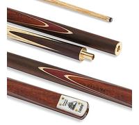 PowerGlide Snooker Cue Stick | Executive | Hand-spliced Rosewood Butt with Mahogany Front Splice with Natural Veneers | 9.5mm Tip | 2 Piece with Quick Release Brass Joint | 17 oz | Full Size 57"