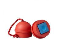 PowerGlide Snooker Pool & Billiard Cue Tip Chalk Cube in Red Rubber Holder | Longer-Lasting | Fine Grain | 2 Pieces | Blue