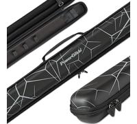 POWERGLIDE Snooker Pool or Billiard Cue Case | Svartur Noir | Modern Design Soft Touch EVA | Handle & Shoulder Strap | Protective Foam Interior | Accessory Pockets | to Fit 50/50 Joint Cue