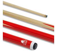 PowerGlide Snooker Pool or Billiard Cue Stick | Original 1-Piece | Poplar Shaft with Painted Butt | Junior Length 52" | 10mm Tip | Red