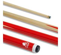 POWERGLIDE Snooker Pool or Billiard Cue Stick | Original 1-Piece | Poplar Shaft with Painted Butt | Junior Length 48" | 10mm Tip | Red