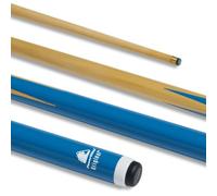 PowerGlide Snooker Pool or Billiard Cue Stick | Original 1-Piece | Poplar Shaft with Painted Butt | Junior Length 36" | 10mm Tip | Blue