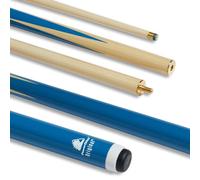 PowerGlide Snooker Pool or Billiard Cue Stick | Original 2-Piece | Poplar Shaft with Painted Hardwood Butt | Full Size 57" | 10mm Tip | Blue