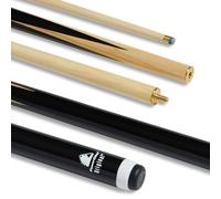 POWERGLIDE Snooker Pool or Billiard Cue Stick | Original 2-Piece | Poplar Shaft with Painted Hardwood Butt | Brass Joint | Full Size 57" | 10mm Tip | Black