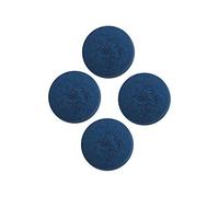 PowerGlide Snooker, Pool or Billiard Cue Tips' | Standard Leather | Blue | 10mm | 4 Tips