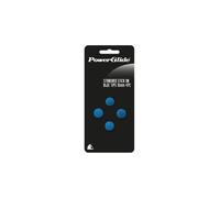 PowerGlide Snooker, Pool or Billiard Cue Tips' | Standard Leather | Blue | 9mm | 4 Tips