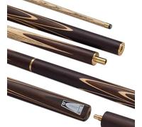 POWERGLIDE Status 3/4 Jointed Snooker Cue - Hand Spliced Ash Shaft & Rosewood Butt, Brass Joint, Pro Tip, 6” Extension - Professional Cue for Advanced & League Players