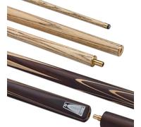 POWERGLIDE STATUS Ash 2-Piece 50/50 Jointed Snooker Pool or Billiard Cue Stick | North American Ash Shaft | Hand Spliced Rosewood Butt | 18 oz | Full Size 57" | 9.5mm Tip