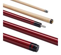 POWERGLIDE Verve Carbon Pool Cue with Maple Wrap 10mm Pro Taper Red