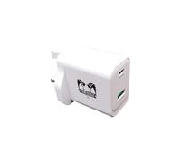 PowerGoat USB C Wall Plug Charger 65W GaN Charger 2-Port Fast Charging Laptop Charger Compatible with Macbook Pro/Air, iPhone 16/15/14, iPad Air/Mini, Galaxy S24/S23, Pixel 9, White