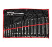 Powerhand Extra Long Spanner Set 6-21mm Flank Drive 16 Piece in a Canvas Roll