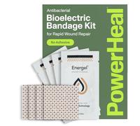 PowerHeal Bioelectric Bandage Kit for Wound Care and Healing - Single Layer, No Adhesive, with Hydrogel for Wounds, Can Be Cut to Adjust, Cut, Abrasion, Amp