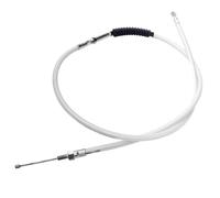 POWERJAMES 79.0 inch 200cm White Silver Pearl Stainless Steel Braided Clutch Cable for Harley Davidson Softail Dyna Sporster Touring 90-Later