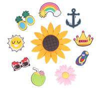 powerking 10pcs Charms for Beach Bag, Large and Small Hawaii Accessories With Sturdy Clips for Simply Southern All Size Beach Tote Bag DIY Decoration for Girls Women