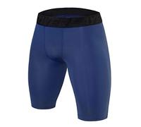 PowerLayer Boys' Compression Base Layer Thermal Skins Shorts - Blueprint, 6-8 Years