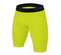 PowerLayer Boys' Compression Base Layer Thermal Skins Shorts - Lime Punch, 12-14 Years