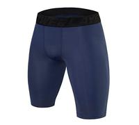 PowerLayer Boys' Compression Base Layer Thermal Skins Shorts - Navy Eclipse, 12-14 Years