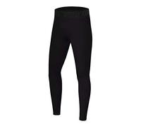 PowerLayer Boys' Running Football Tights Compression Base Layer Leggings - Black Stealth, 12-14 Years