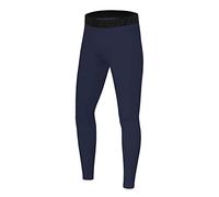 PowerLayer Boys' Running Football Tights Compression Base Layer Leggings - Navy Eclipse, 12-14 Years