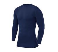 PowerLayer Compression Tops for Men Base Layers Men's Running Top Thermal Shirt - Blueprint, L
